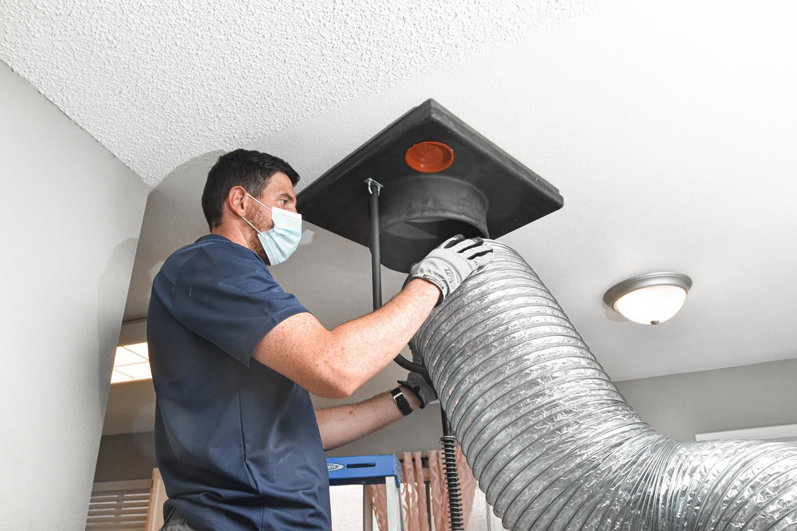 Negative air prevents dirt/dust/debris from ending up in your home.